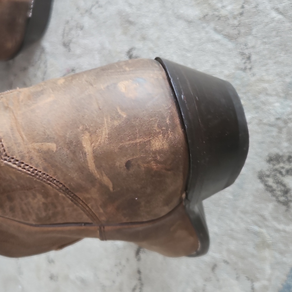 Justin Boots Tan Leather Western Boots - Picture 4 of 5